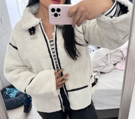 Faux Shearling Lamb Wool Plush Jacket - Slay Hoodies