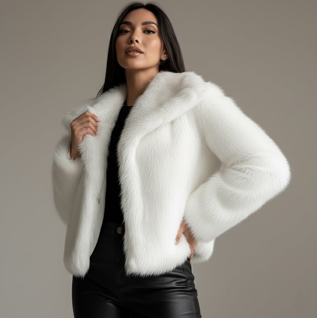 High Street Luxe Faux Fur Jacket - Slay Hoodies