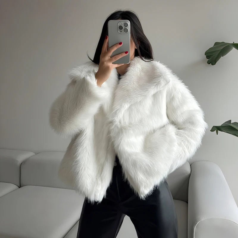 High Street Luxe Faux Fur Jacket - Slay Hoodies