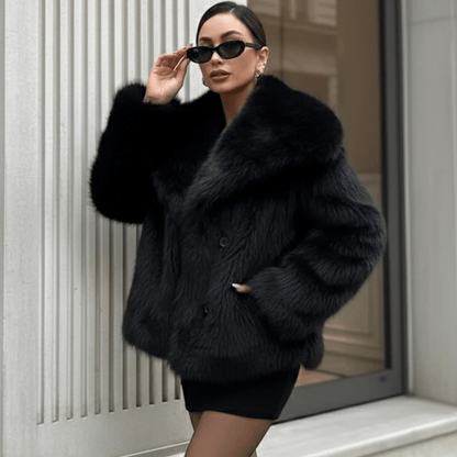 High Street Luxe Faux Fur Jacket - Slay Hoodies