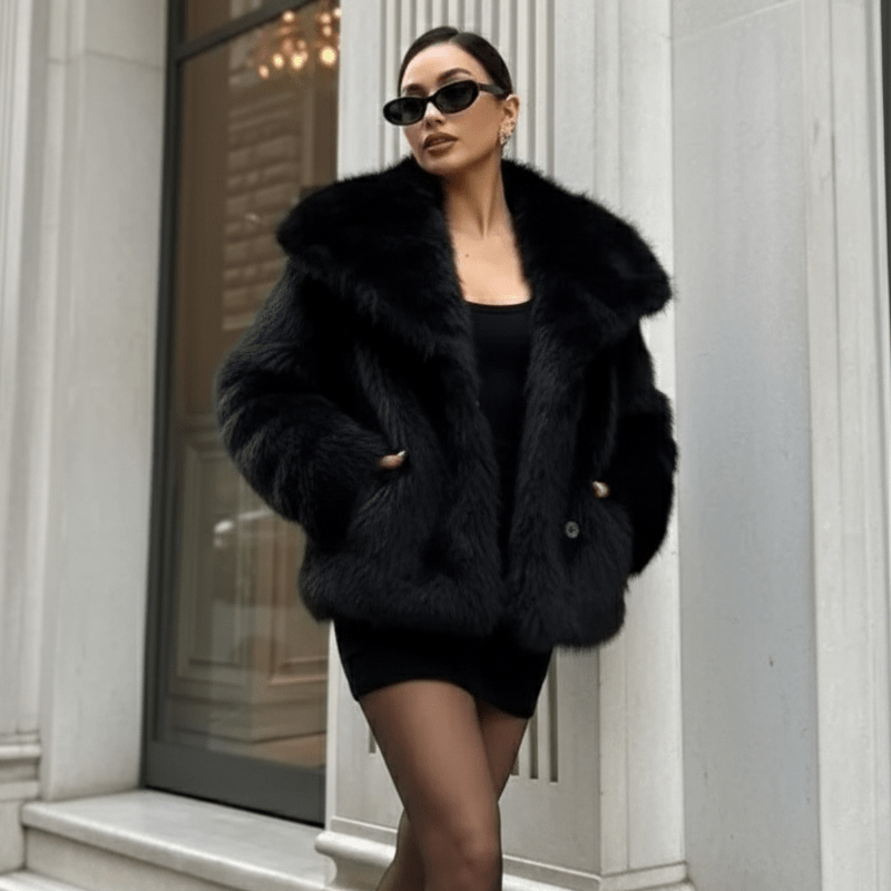 High Street Luxe Faux Fur Jacket - Slay Hoodies