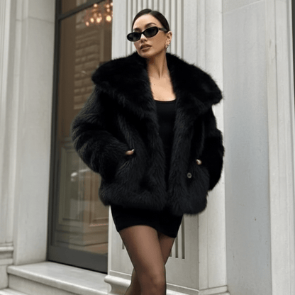 High Street Luxe Faux Fur Jacket - Slay Hoodies