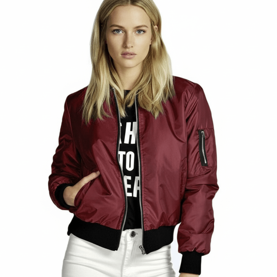 High Street O - neck Bomber Jacket - Slay Hoodies