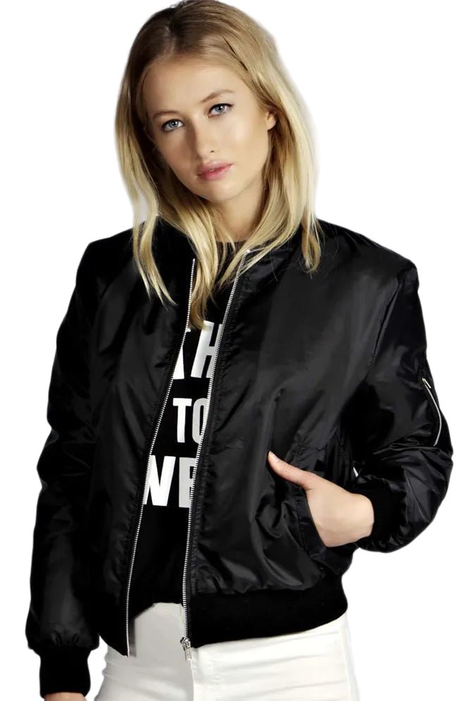 High Street O - neck Bomber Jacket - Slay Hoodies