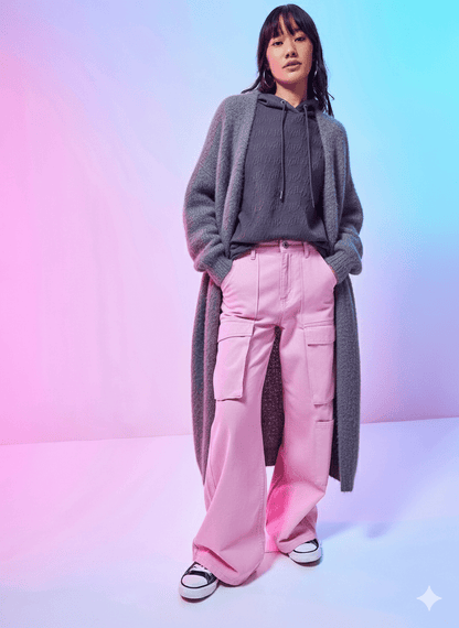 Knee Length Fleece Knitted Cardigan - Slay Hoodies