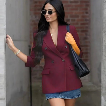 Power Hue Double - Breasted Jacket - Slay Hoodies