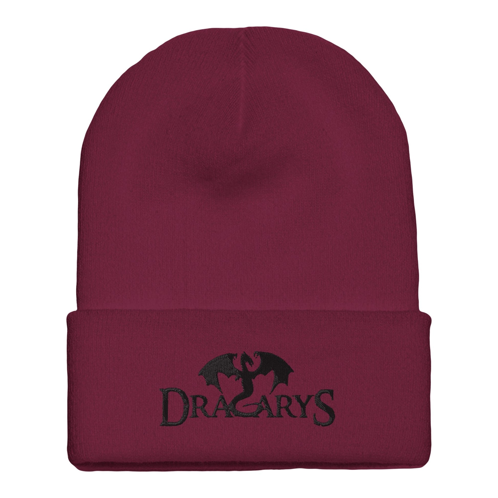 Premium Cuffed "Dracarys" Embroidered Beanie - Slay Hoodies