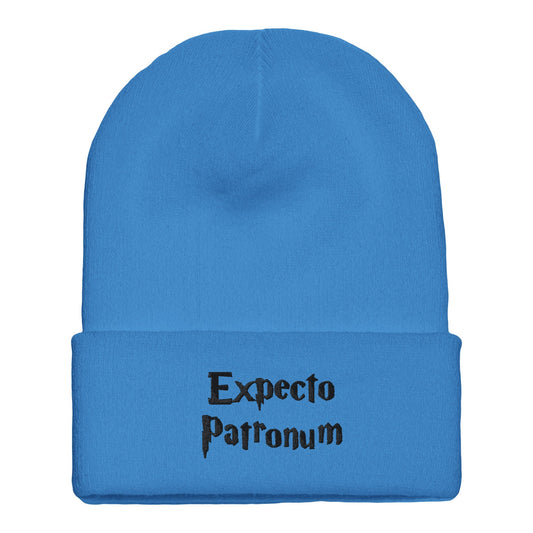 Premium Cuffed "Expecto Patronum" Embroidered Beanie - Slay Hoodies
