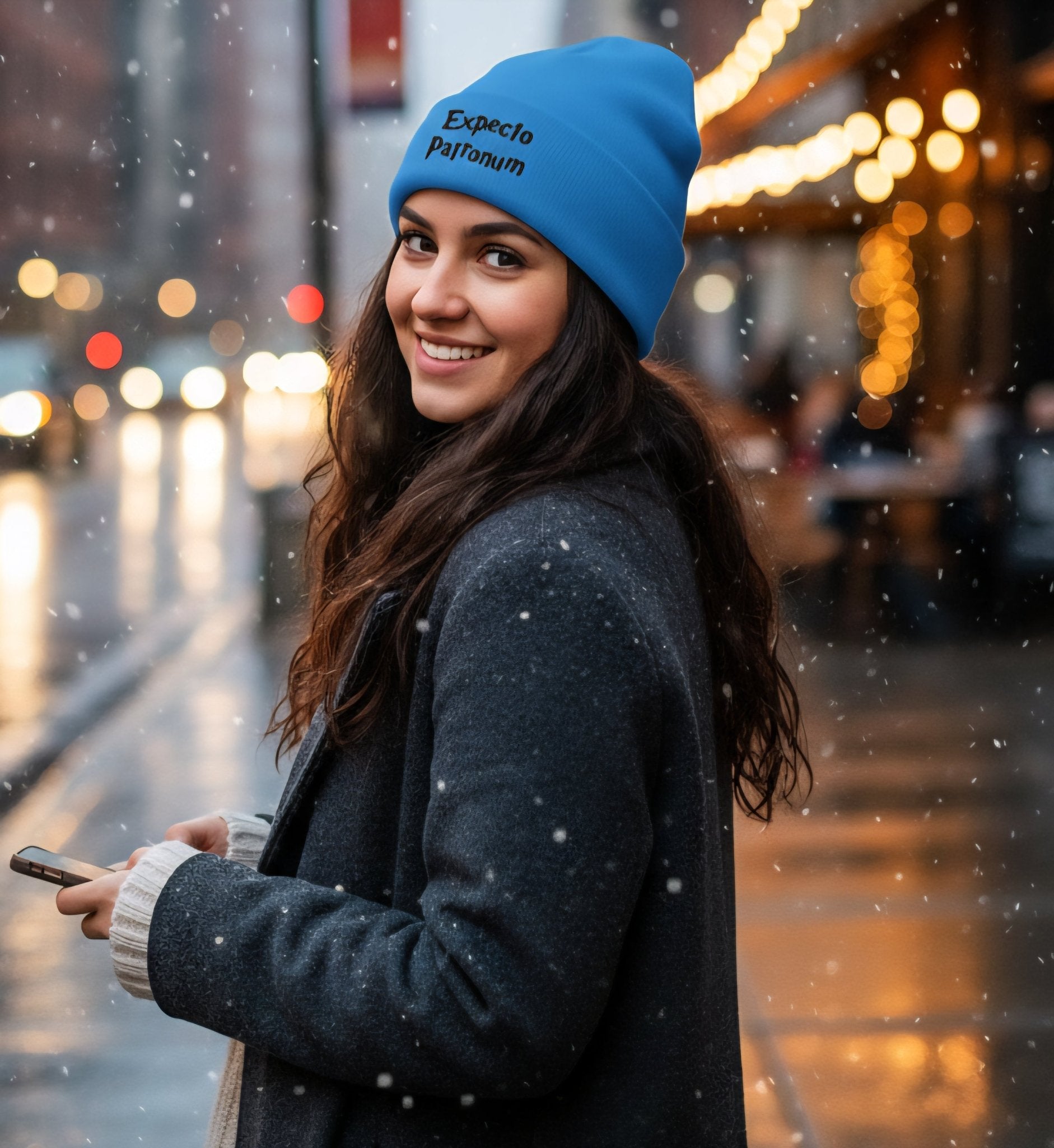 Premium Cuffed "Expecto Patronum" Embroidered Beanie - Slay Hoodies