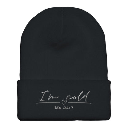 Premium Cuffed "I'm Cold 24.7" Embroidered Beanie - Slay Hoodies