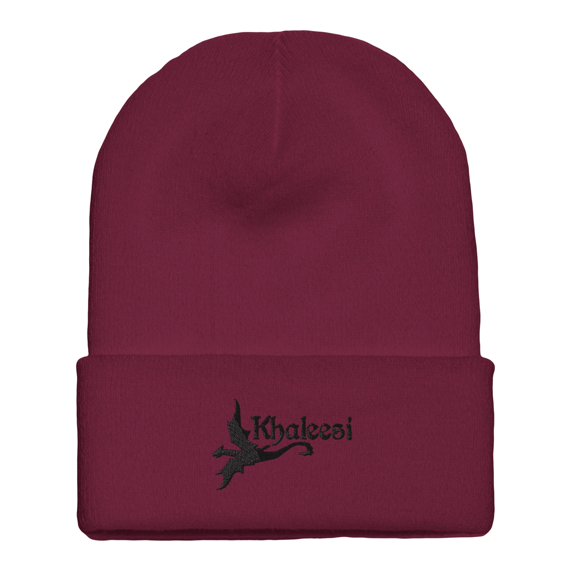 Premium Cuffed "Khaleesi" Embroidered Beanie - Slay Hoodies