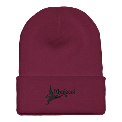 Premium Cuffed "Khaleesi" Embroidered Beanie - Slay Hoodies