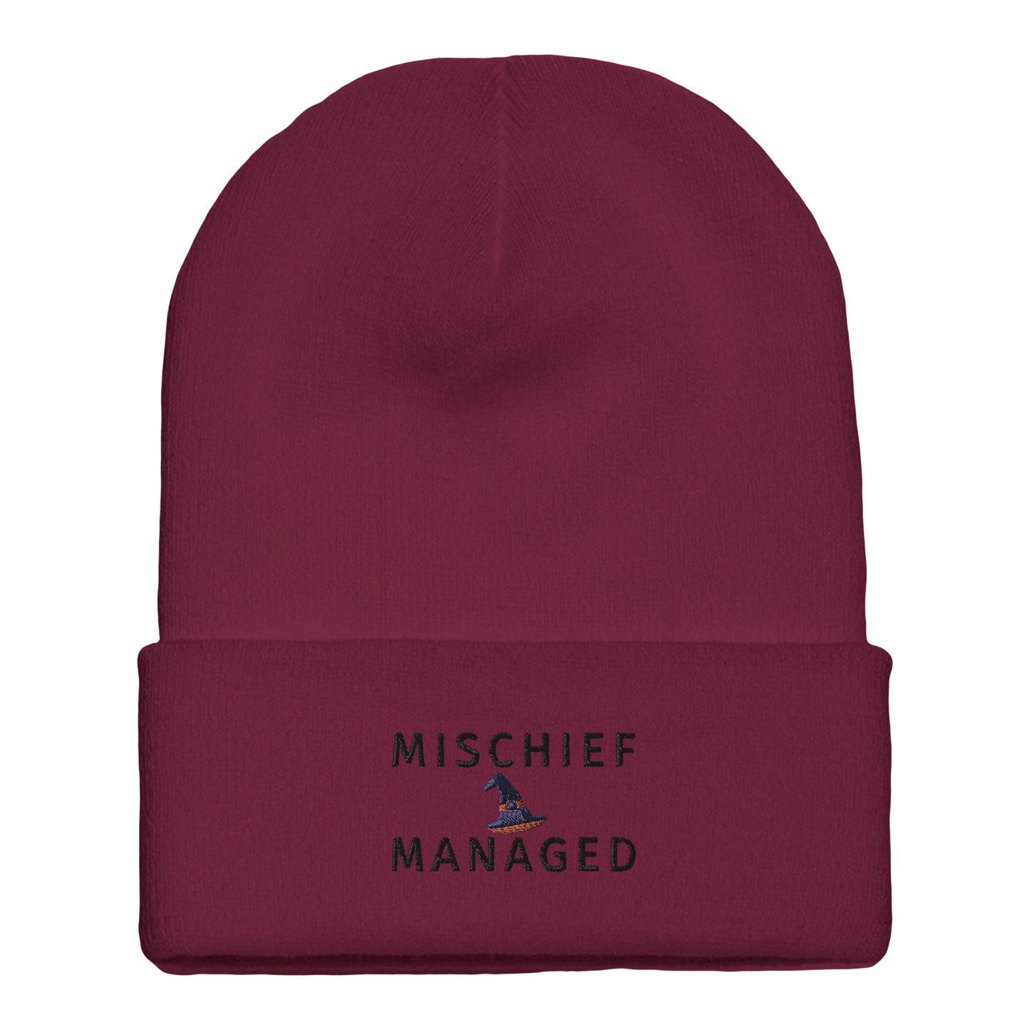 Premium Cuffed "Mischief Managed" Embroidered Beanie - Slay Hoodies