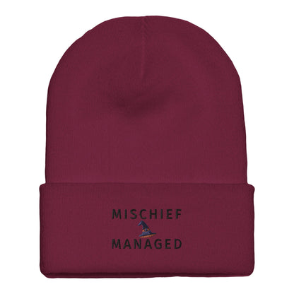 Premium Cuffed "Mischief Managed" Embroidered Beanie - Slay Hoodies