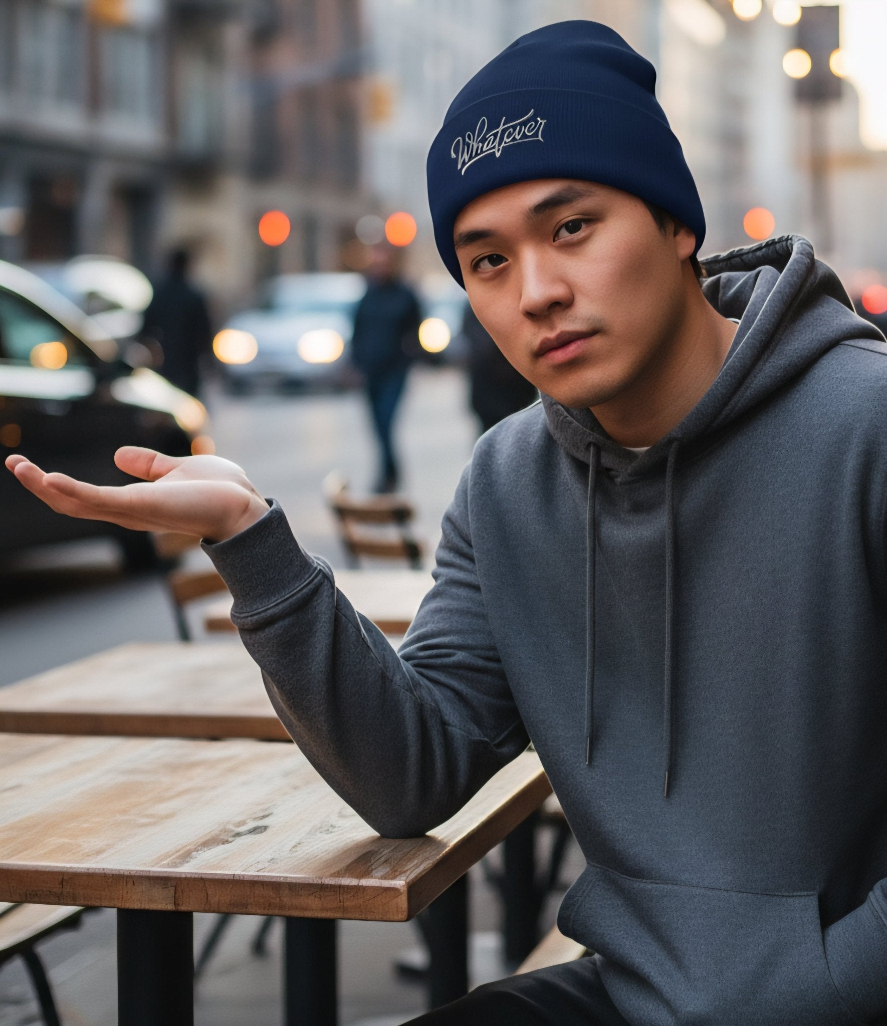Premium Cuffed "Whatever" Embroidered Beanie - Slay Hoodies