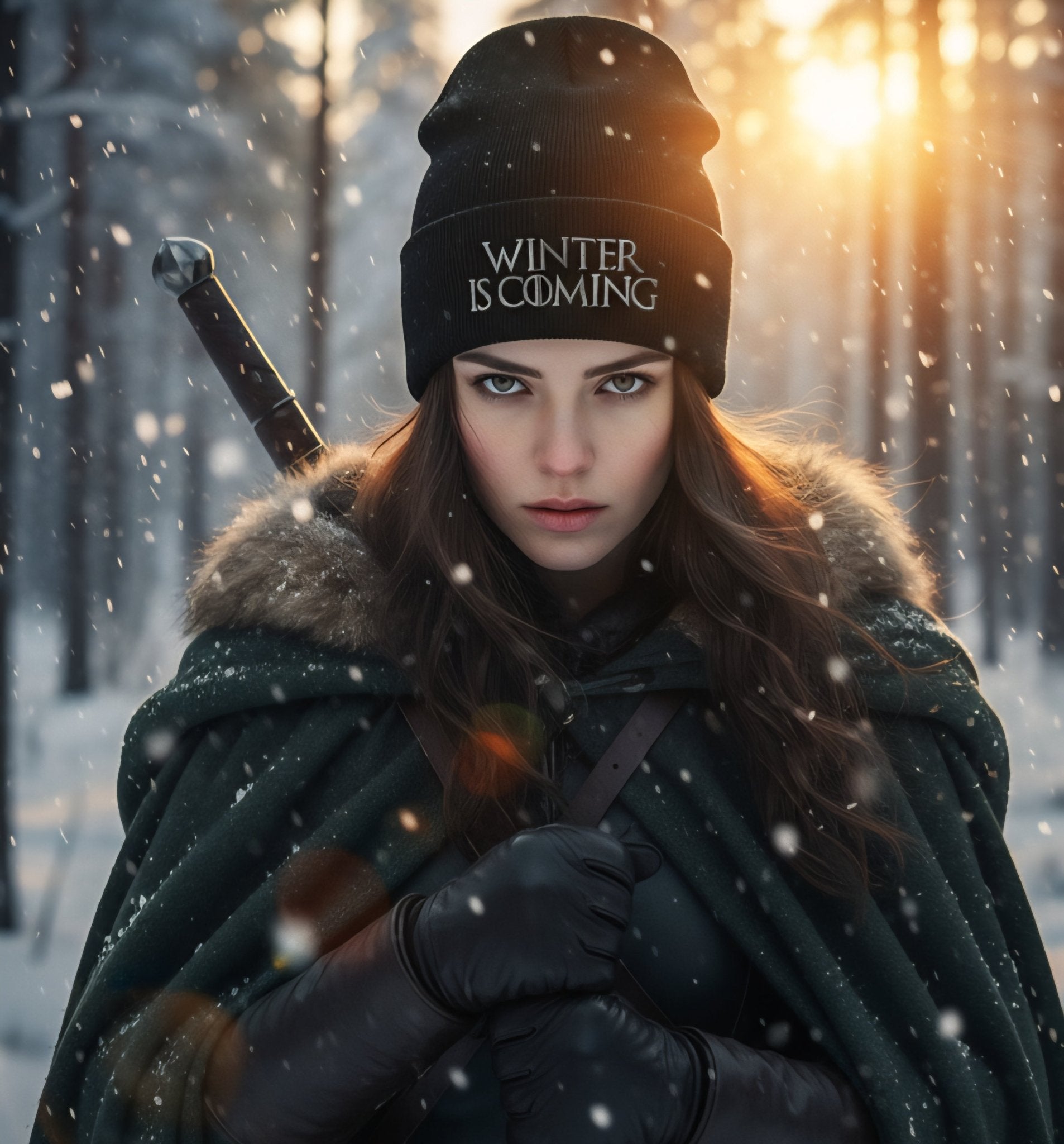Premium Cuffed "Winter Is Coming" Embroidered Beanie - Slay Hoodies