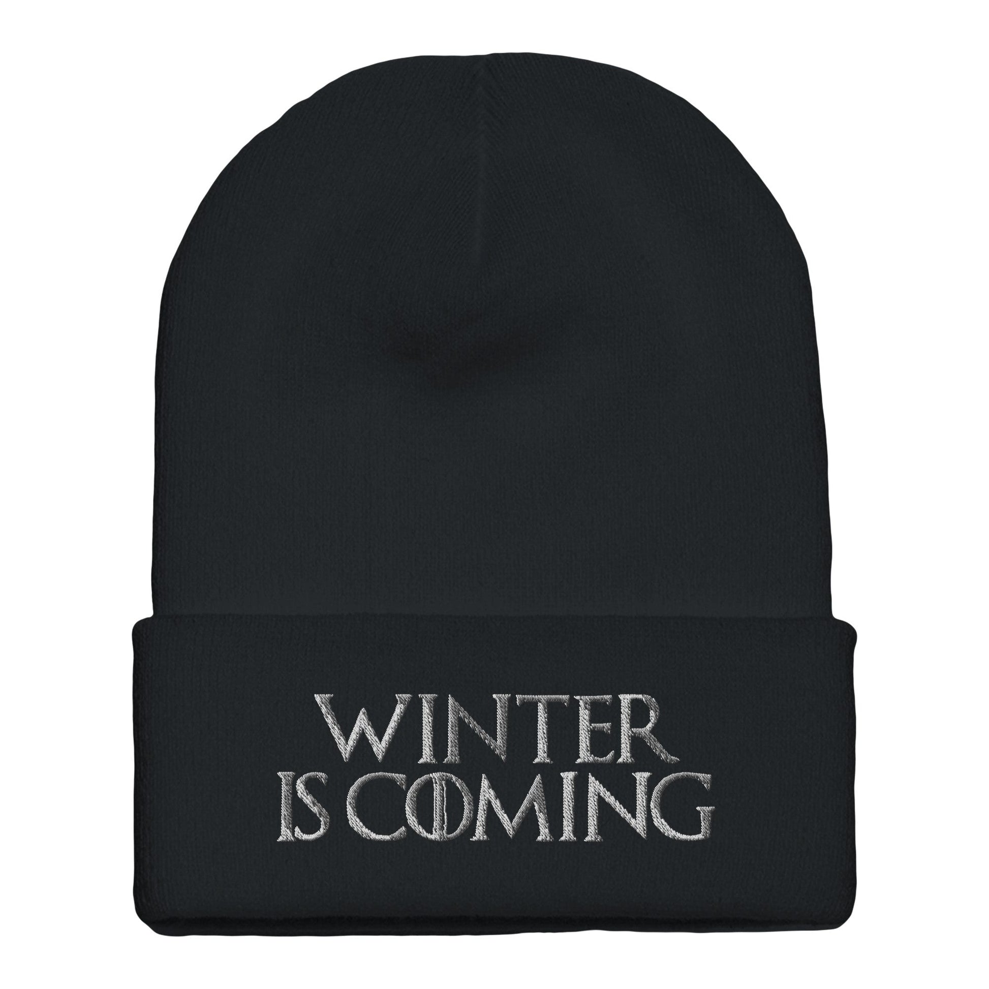 Premium Cuffed "Winter Is Coming" Embroidered Beanie - Slay Hoodies