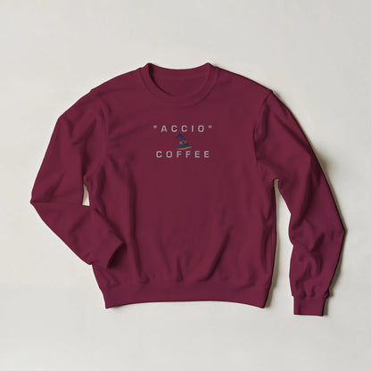 Premium High Quality "Accio Coffee" Embroidered Sweatshirt - Slay Hoodies