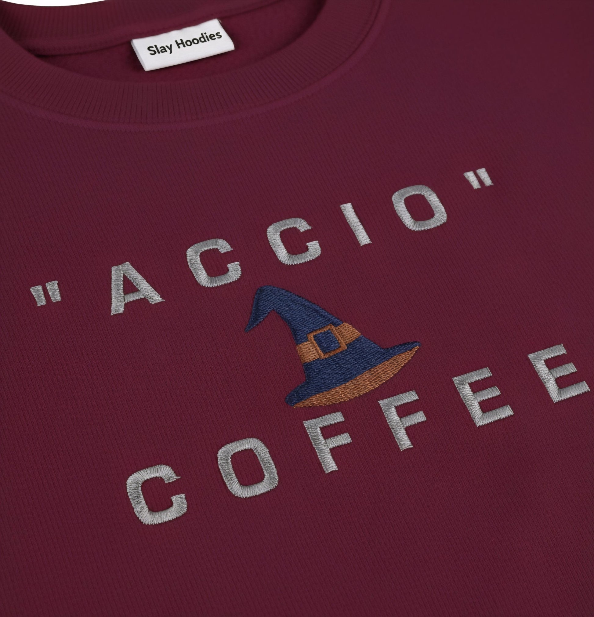 Premium High Quality "Accio Coffee" Embroidered Sweatshirt - Slay Hoodies