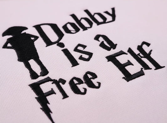 Premium High Quality "Dobby is a Free Elf" Embroidered Sweatshirt - Slay Hoodies