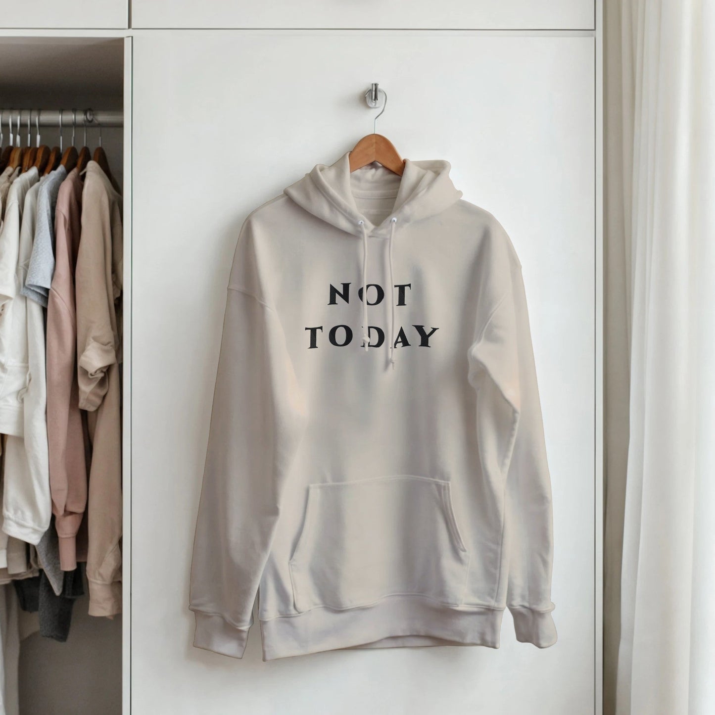 Premium High Quality "Not Today" Embroidered Hoodie - Slay Hoodies
