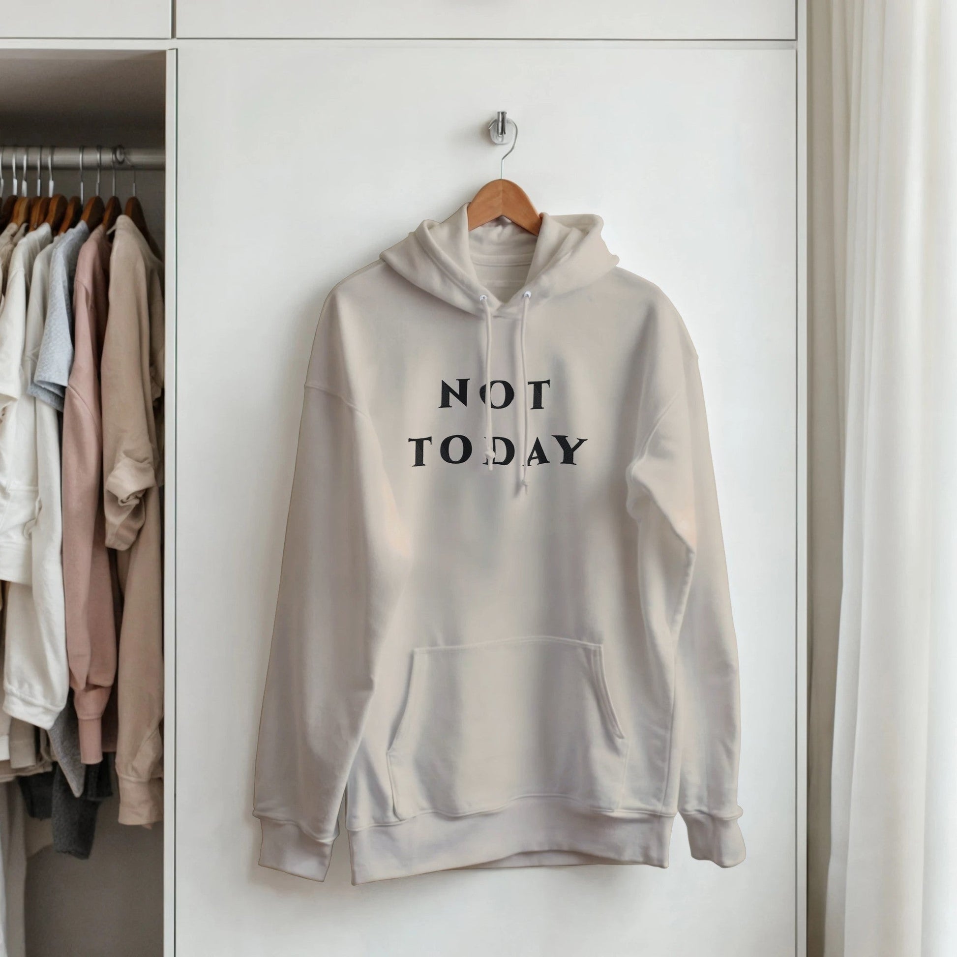 Premium High Quality "Not Today" Embroidered Hoodie - Slay Hoodies