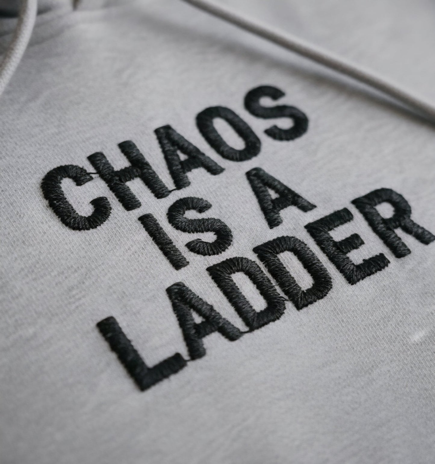 Premium High Quality Triple Embroidered "Chaos Is A Ladder" Hoodie - Slay Hoodies