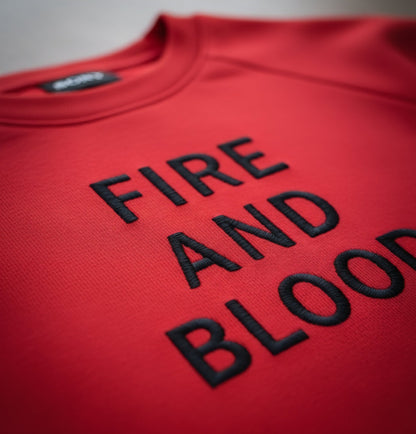 Premium High Quality Triple Embroidered "Fire and Blood" Sweatshirt - Slay Hoodies