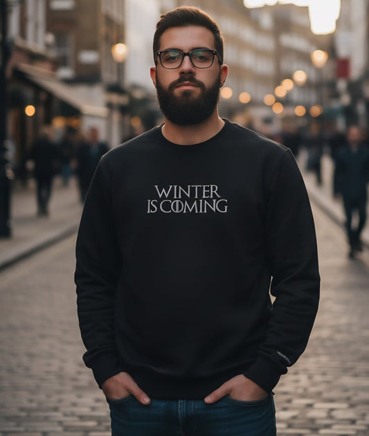 Premium High Quality Triple Embroidered "Winter is Coming" Sweatshirt - Slay Hoodies