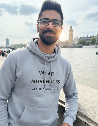 Premium High Quality "Valar Morghulis" Embroidered Hoodie - Slay Hoodies