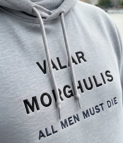 Premium High Quality "Valar Morghulis" Embroidered Hoodie - Slay Hoodies