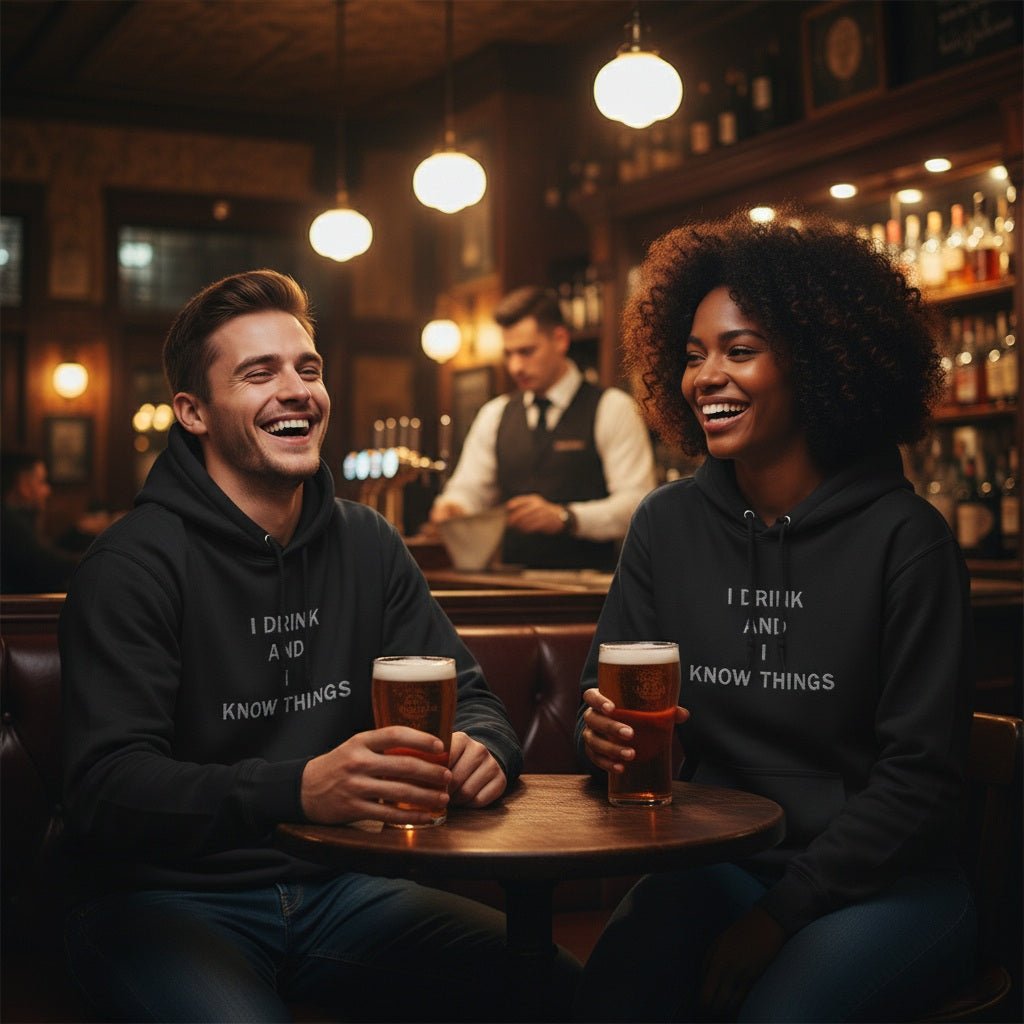 Premium Quality "I Drink & I Know Things" Embroidered Hoodie - Slay Hoodies