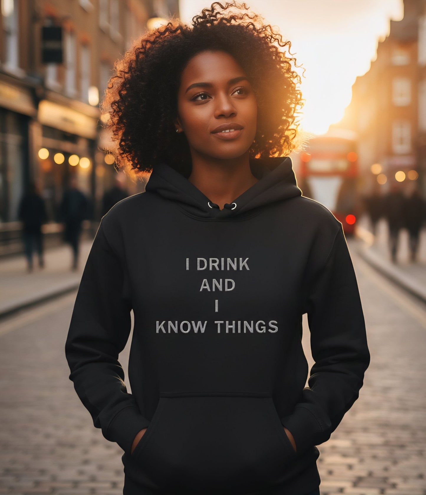 Premium Quality "I Drink & I Know Things" Embroidered Hoodie - Slay Hoodies