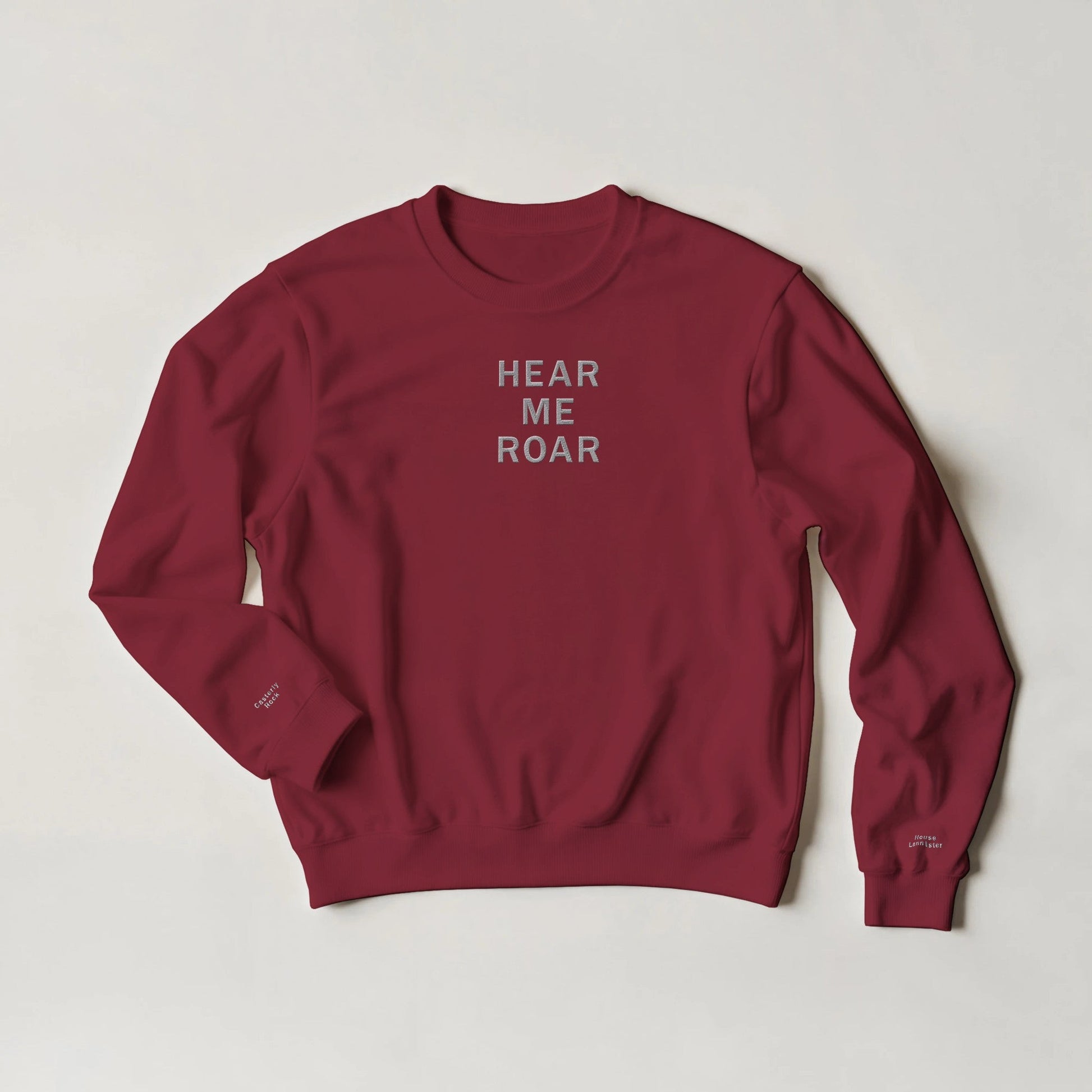 Premium Triple Embroidered "Hear Me Roar" Sweatshirt - Slay Hoodies