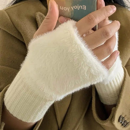Soft Winter Half Finger Gloves - Slay Hoodies