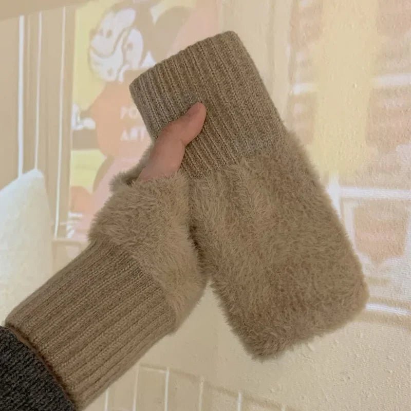 Soft Winter Half Finger Gloves - Slay Hoodies
