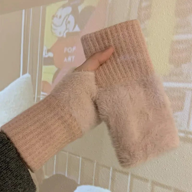 Soft Winter Half Finger Gloves - Slay Hoodies