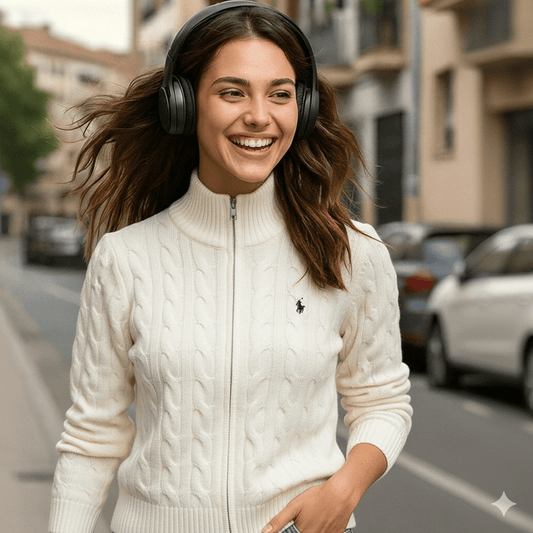 Stand Collar Embroidery Knitted Cardigan - Slay Hoodies