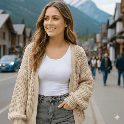 Vintage Lantern Sleeve Cardigan - Slay Hoodies