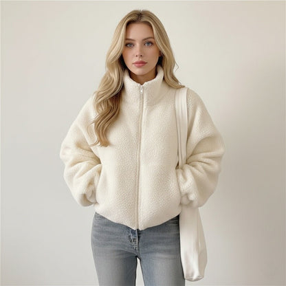 Warm Plush Turtleneck Zipper Jacket - Slay Hoodies