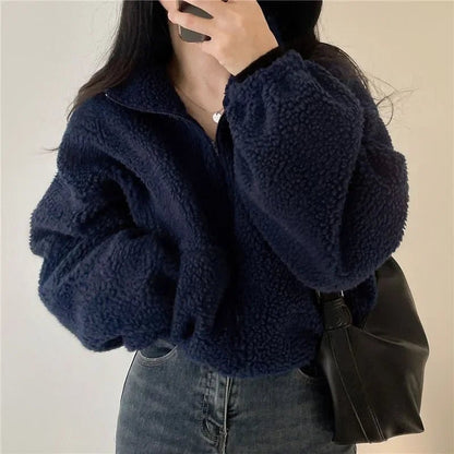 Warm Plush Turtleneck Zipper Jacket - Slay Hoodies