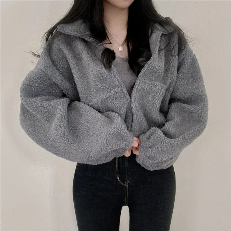 Warm Plush Turtleneck Zipper Jacket - Slay Hoodies